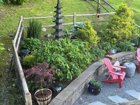 Dog run and garden.  Great outdoor space.