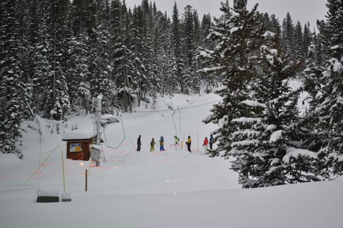 View of Busy Poma Lift From Back Door!