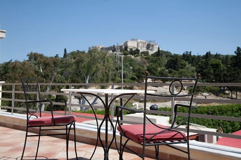 View of Acropolis from terrace (no zoom lens!)