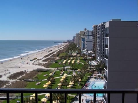 The view from livingroom and bedroom balconies.