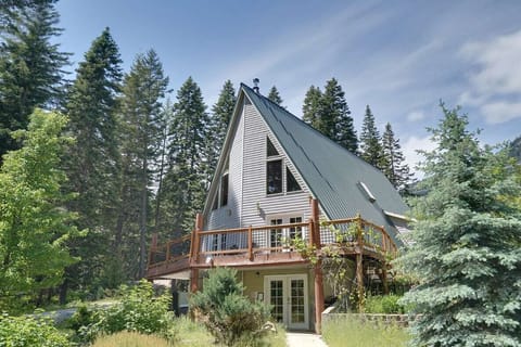 Right close to hwy. 2 nestled in the trees
