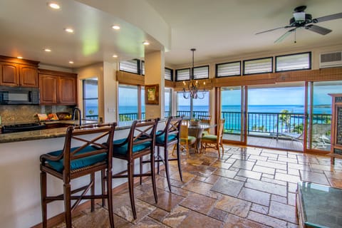 This shows the view from the living room to the end of the Pacific Ocean.
