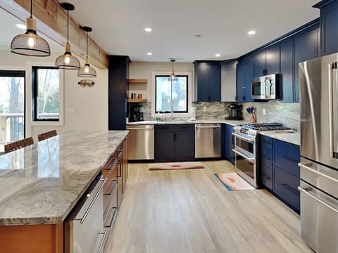 Full Kitchen with Stainless Steel Appliances