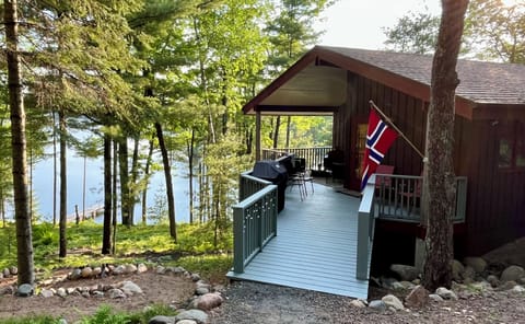 View of Bakkestua cabin towards Clear Lake (part of the Spider Lake chain)