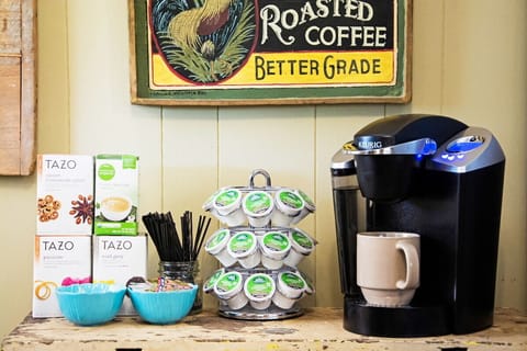 Coffee station?  You betcha.  And it's one of the first things to greet guests.