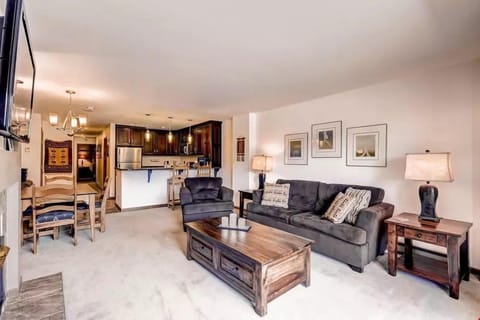 Retreat back to this spacious living room after a day on the slopes.