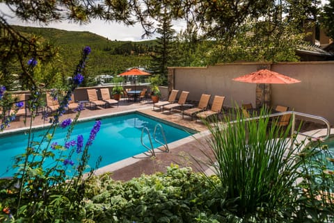 Dive into the gorgeous outdoor heated pool.