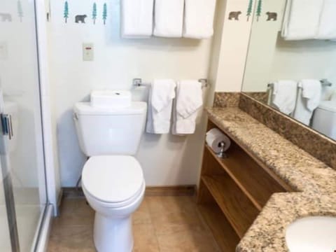 Get ready in one of two spacious bathrooms.