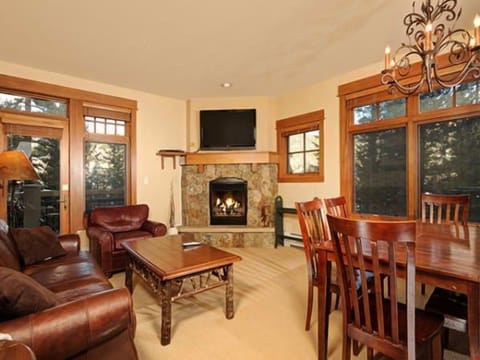 Kick back your feet and relax in the spacious, bright living room.