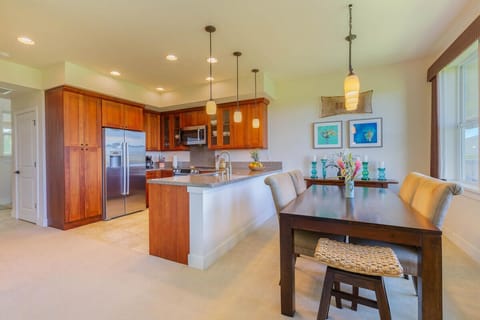 Kitchen and Dining room both with golf course view
