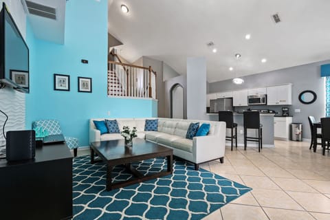 Breezy Blue and White Living Room to allow you to really feel on Vacation!