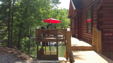 the Deck overlooking Grey Log Cove.