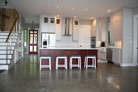 Kitchen is open to living