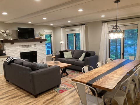Large, open floor plan kitchen, living and family dining area