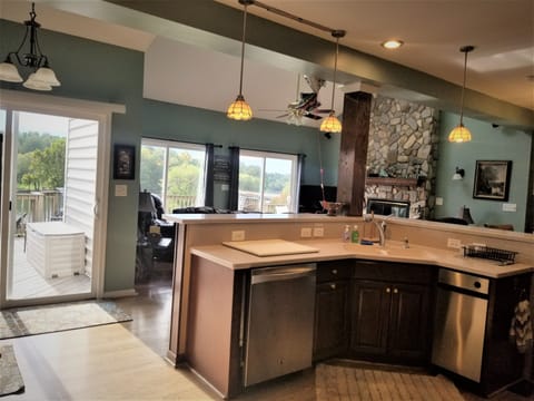 Family room from kitchen area