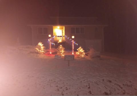 Front of house with some Holiday decoration