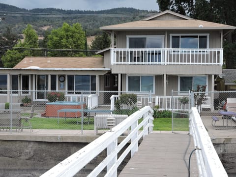Looking at the house from the dock.