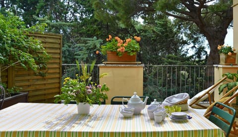 The terrace for outdoor meals