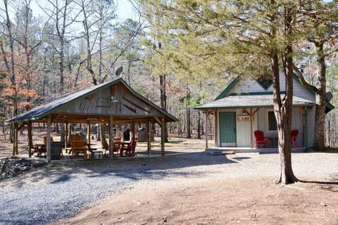 Cabin with Queen bed in loft, sleeps 4.