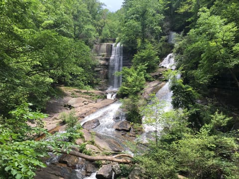 Twin Falls within walking distance from cabin.