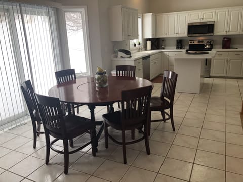 Eat in kitchen seats six