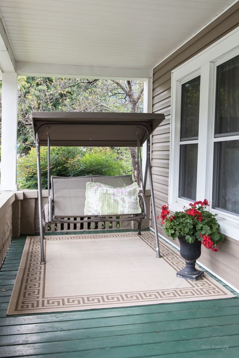 Swing your cares away, finish your book and watch the mountains