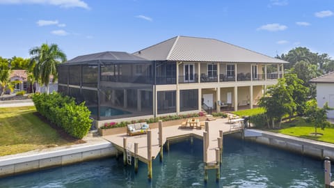 Aerial view of water side of home that faces west. GREAT views!