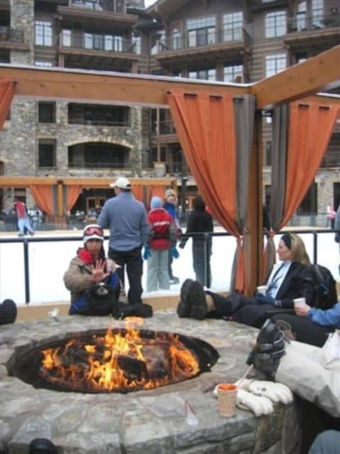 Relax at night by one of the resort's fire pits where you can make s'mores.