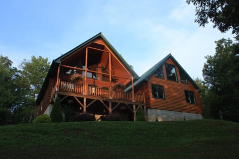 House and Garage Facing the Sunset