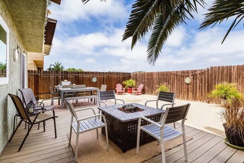 Patio and backyard