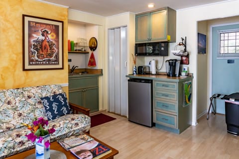 Kitchenette and Entrance to Bathroom