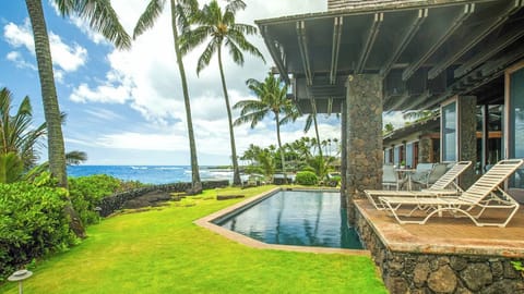 Sunset Makai Hale at Poipu - Oceanfront Swimming Pool & Lanai View - Parrish Kauai