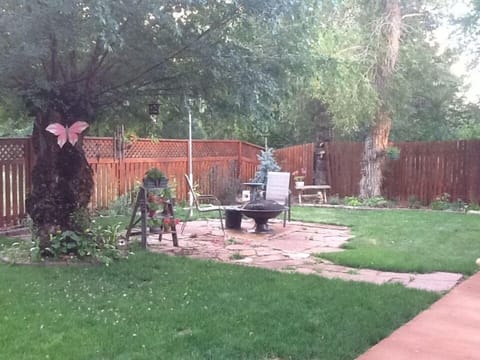 Backyard, fire pit area