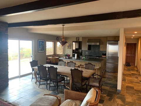 dining space and kitchen