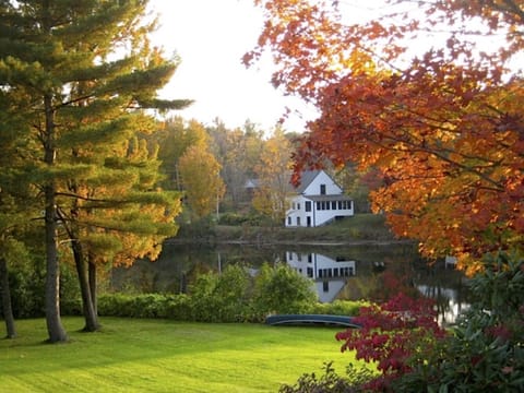 The view of 19 Main Street across Harrisville Pond