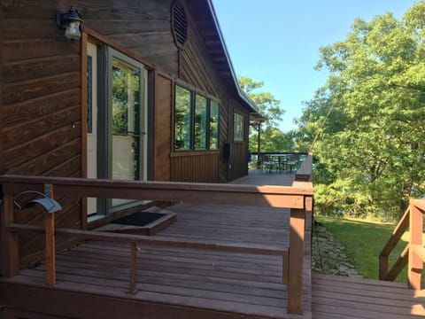 Front entrance and deck off the front of The Good Life.