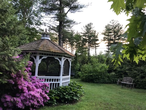 Our picture perfect gazebo in the private, nicely landscaped yard. 