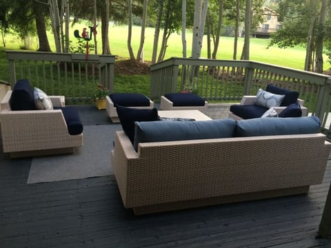 Deck view of golf course, summer