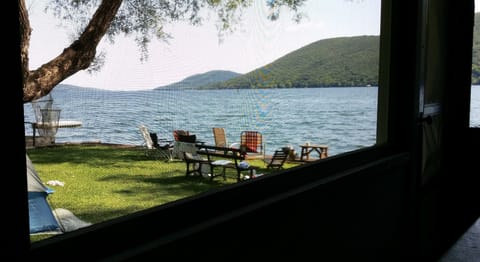 Looking out from porch