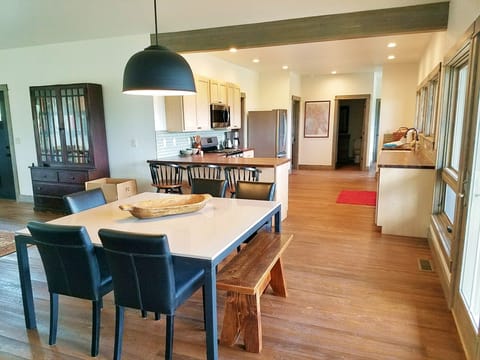 Dining area is adjacent to the kitchen