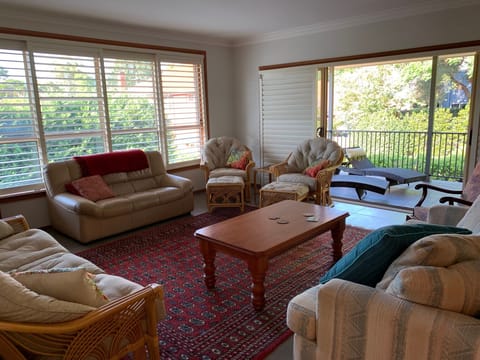 Light filled, secluded, well ventilated and large elevated family home