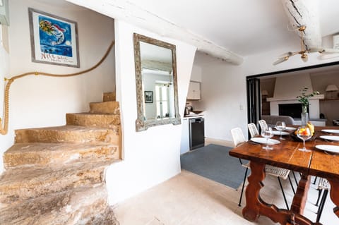 Steps leading to bedrooms upstairs