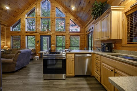 Fully stocked kitchen with full-size appliances
