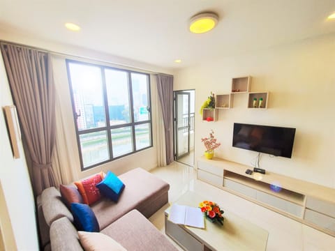 Our lively cozy living room