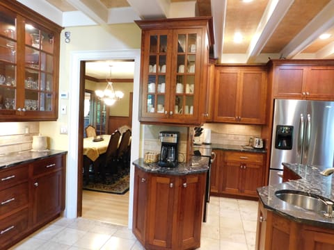 Kitchen looking into dining room