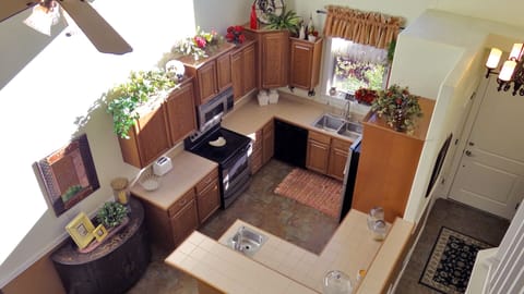 Balcony view to kitchen