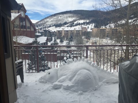 View from deck with Copper Station Day Lodge on left.