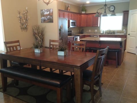 Plenty of room for family dining.