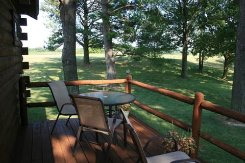 Take in the view of the pond from the back deck.