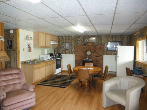 The living room and Kitchen.